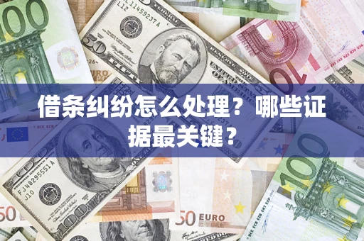 北京借条纠纷怎么处理？哪些证据最关键？